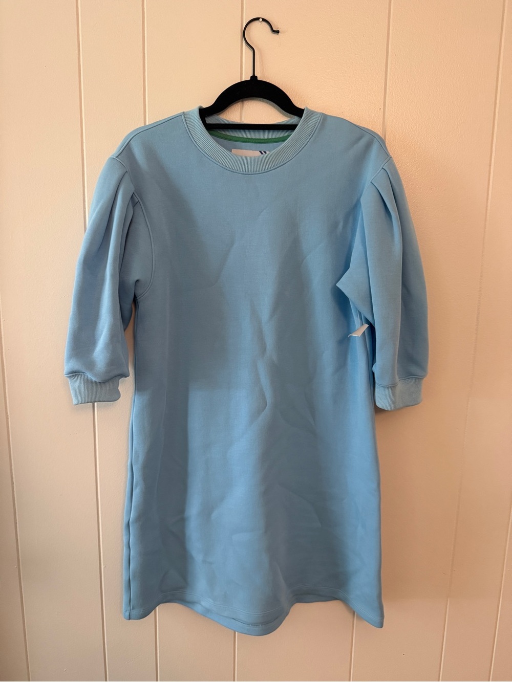 Addison Bay Light Blue Mini Sweatshirt Dress
